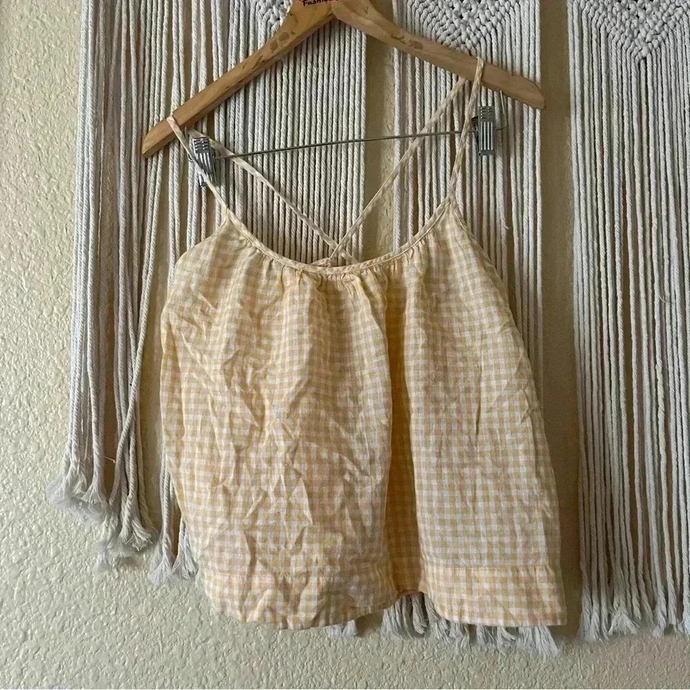 Madewell gingham top size medium